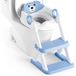 RABB 1ST Échelle de toilette pour enfants, siège de toilette enfant amélioré pour garçons et filles, siège de toilette enfant 2-en-1 avec marchepied, anti-éclaboussures et marchepied antidérapant