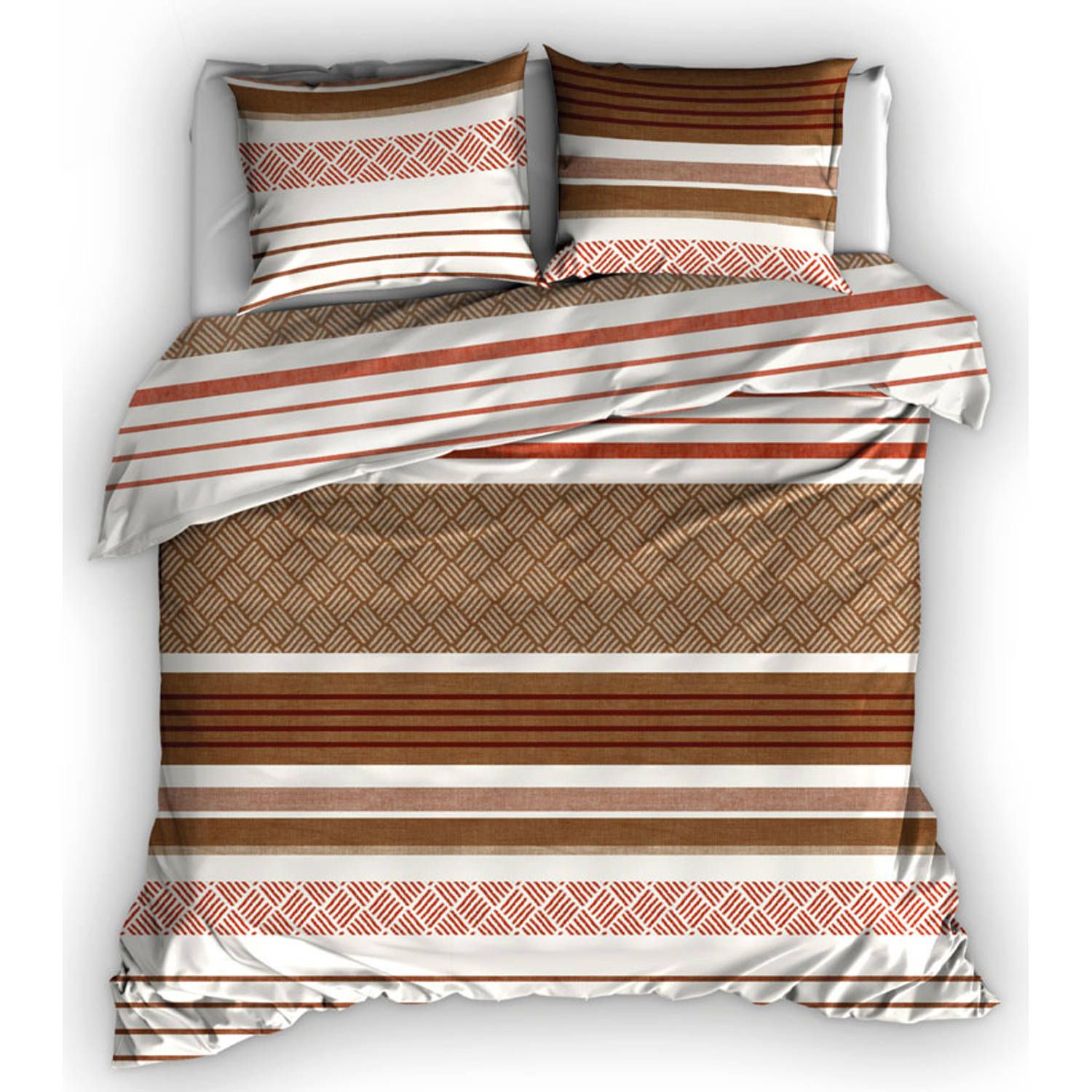 Satin d'or dekbedovertrek Westfield Koper Bruin - 140x200/220