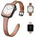 Merkloos Apple Watch 2-Pak Vervangende Heren Leren Horlogebanden