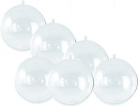 Gerimport Boules de Noël DIY - 12x pièces - D5 cm - transparent