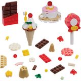 Baker Ross VC228 Bouwsteensets met zoete lekkernijen - Set van 4, mini-bouwsteenmodellen van zoete lekkernijen