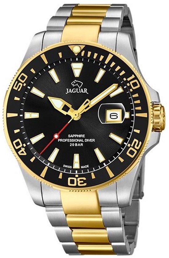 Jaguar Executive Horloge J863/D - Herenhorloge - Zwart - 44 mm - Stalen band