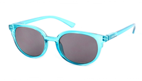 Vista Bonita NOVA – Zonneleesbril UV400 – Sterkte +3.50 – Kleur Sunny Maliblue – Unisex model – Licht en hip – Ronde pasvorm – Flexveren - Inclusief etui en doekje