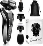 Sansbeauté 5-in-1 Elektrisch Scheerapparaat Mannen met Trimmer S1110 - Nat & Droog – Baardtrimmer - Tondeuse - Neustrimmer - 5 Opzetstukken - Electric Shaver - Waterproof