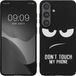 kwmobile telefoonhoesje geschikt voor Samsung Galaxy S26 FE - Hoesje voor smartphone in wit / zwart - Backcover van TPU - Don't Touch My Phone design