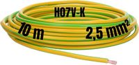 Kalitec 10 meter H07V-K 2,5 mm² groen-geel bedradingskabel