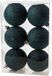 Cosy & Trendy Boules de Noël - 6 pièces - bleu pétrole/vert - paillettes - 8 cm - plastique