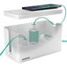 ACROPAQ Kabelbox Klein – 23,5 x 12 x 11,5 cm, Kunststof, Anti-slip, Wit – Kabelbox voor snoeren wegwerken, Cablebox, Kabelopbergdoos