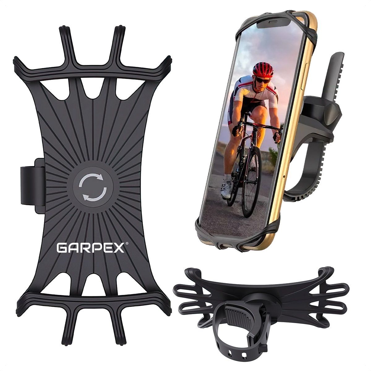 Garpex Universele Telefoonhouder voor Fiets en Motor - Zwart