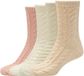 s.Oliver Dames sokken 4-pack kabelpatroon Oxford Tan Lurex