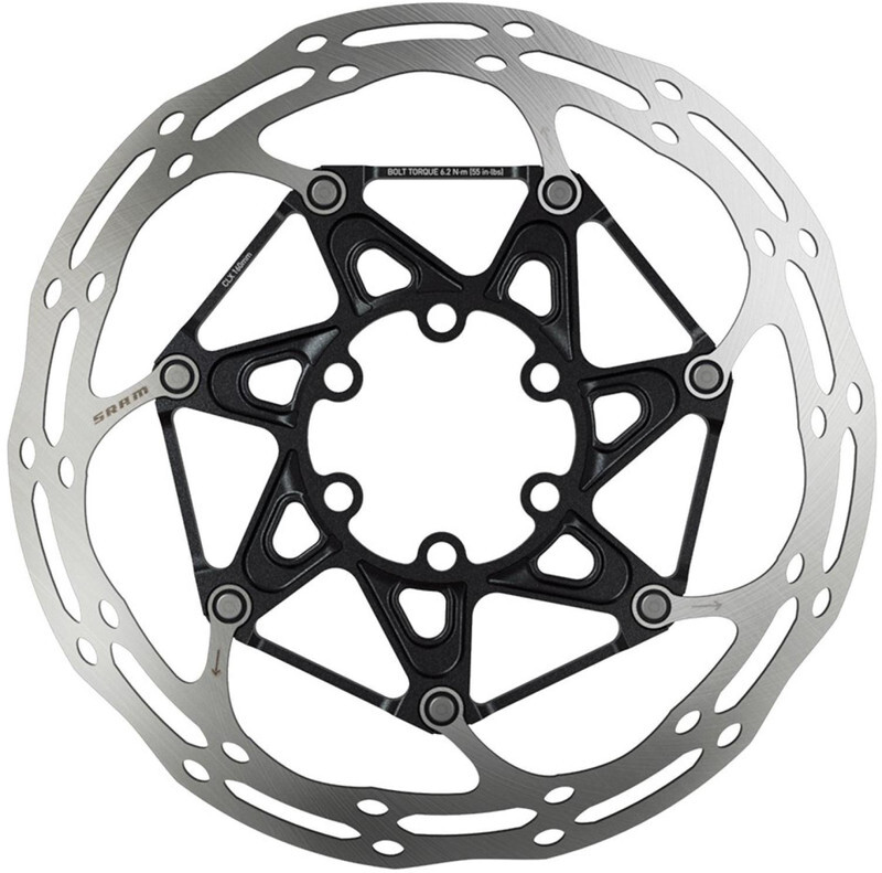 SRAM Centerline Rounded remschijf tweedelig zwart/zilver