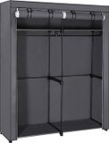 CaliCosy Stoffen Kledingkast Antraciet Grijs 140 x 174 cm