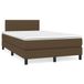 Maison Exclusive - Boxspringbed met matras, donkerbruin, 120x190 cm, gestoffeerd