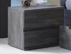 TORAS Set de 2 tables de chevet avec 2 tiroirs noir frêne