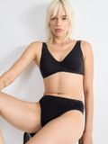 sloggi GO Daily Cotton Tai-slip voor dames, zwart, effen, 95% katoen, 5% elastaan, maat S