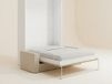 Vente-unique lit armoire bois naturel clair blanc 160 x 200 cm