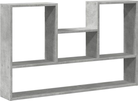 vidaXL Wandschap 99x15x60 cm bewerkt hout betongrijs