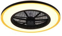 RL LIVE YOUR LIGHT REALITY VARPULA - Ventilator - Zwart-goud - 55 cm - incl. 1x SMD 28 W - Afstandsbediening - Traploos instelbare lichtkleur - Zomer- en wintermodus - 6 snelheidsniveaus