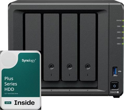 Synology DS425+ 4Bay 16TB NAS met 4x 4TB Synology Plus HDD