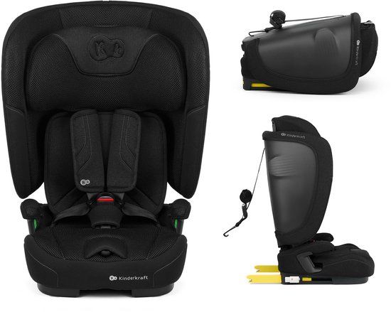 Kinderkraft FIX2GO I‑SIZE – ISOFIX Autostoel 76–150 cm (15 maanden – 12 jaar) – Zwart