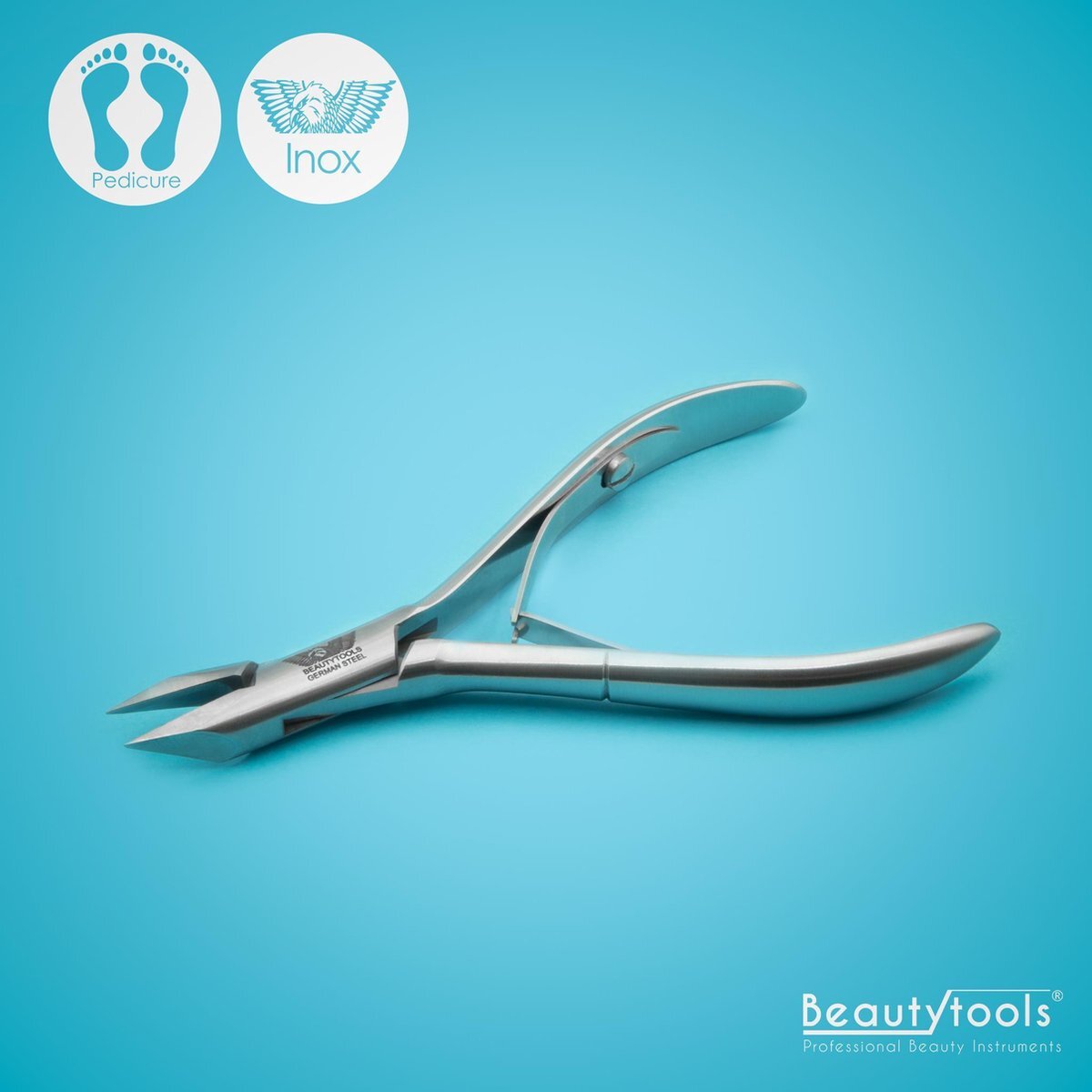 Beautytools.be BeautyTools INOX Nagelknipper/Nageltang Met Spitse Bek Voor Nagelhoekjes - Hoektang (Voor Ingegroeide Teennagels) - 16 mm Rechte Bek (NN-1819)