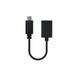 USB 2.0 kabel type C, 3 A, 15 cm, zwart