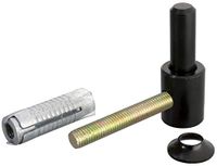 Alberts 307363 plaatduim om in te schroeven | met metrische schroefdraad | zwarte dompellak | doornmaat Ø14 mm | 65 x 33 mm