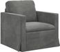 vidaXL Bank Donkergrijs 78 x 78 x 80 cm Fluweel