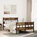 Maison Exclusive Lit design en métal, finition chêne fumé, sans matelas, dimensions 120x190 cm