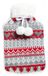 Cosy & Trendy Bouillotte - 2L - Rouge/Blanc - Polyester - Avec housse