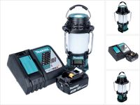 Makita DMR 056 RF1 radio sans fil 18 V FM DAB+ avec lanterne torche 360° IP65 + 1x batterie rechargeable 3.0 Ah + chargeur