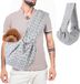 Merkloos / Sans marque Dog Carrier Bag up to 7.5kg for Pets Outdoor Walks and Activities (Grey Striped)