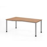 HAMMERBACHER VHS18/N/S bureau réglable en hauteur 68,5 - 81 cm noyer / argent