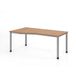 HAMMERBACHER VHS18/N/S bureau réglable en hauteur 68,5 - 81 cm noyer / argent
