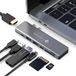 USB NOVOO USB C Hub, 7-in-2 Multiport USB C Adapter met PD100W poorten, 2 USB 3.0, SD/TF kaartlezer, 4K HDMI, USB C Compatibel met MacBook Pro 2020-2016, MacBook Air 2020-2018