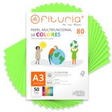 Kleurpapier A3 80g 50 vellen neongroen