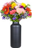 Bela Arte Vaas Milan - glas mat zwart - 15 x 35 cm