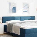 vidaXL - Hoofdbord - Donkerblauw - 200 cm - Fluweel
