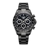 Elysee Herenhorloge Sport Chrono. 40 10 ATM 100% roestvrij staal heren keramische lunette 80601, 80602, 80603, 80604, 80605, 80612, zwart, armband