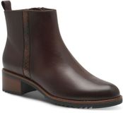 Marco Tozzi Dames Enkellaarsje 2-25381-45 303 F-breedte Bruin Leer/Synthetisch Maat 41 EU