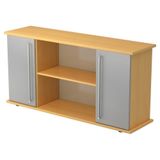 hjh OFFICE PRO Dressoir met Deuren | Beuken/Zilver | Kapa SB