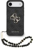 Guess Backcover hoesje voor Apple iPhone 17 Air - HC 4G PU With Strap Air - Zwart