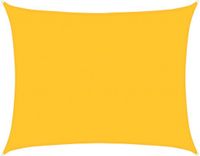 vidaXL Zonnezeil 160 g/m² rechthoekig 6x7 m HDPE geel