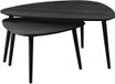 Giga Living House Nordic Salontafel Driehoekig Zwart - Eikenhout - Set van 2