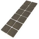 Adsamm® 12 x Zelfklevende Viltglijders Bruin 35x35 mm Vierkant 3,5 mm Dik