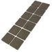 Adsamm® 12 x Zelfklevende Viltglijders Bruin 35x35 mm Vierkant 3,5 mm Dik