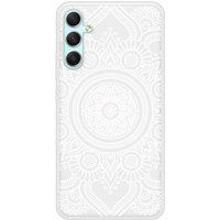 Samsung Galaxy A24 Mandala blanc Verstevigd hoesje met sublimatie bedrukking