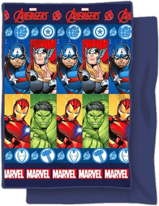 4KidsOnly Avengers sprei / quilt Meerkleurig Polyester Kinderen 150x250 cm