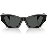 Versace Zonnebril voor dames, zwart montuur, donkergrijze lenzen, 53 mm