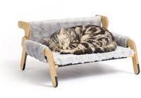 Relaxdays Kattenbed - 53x28,5x45,5 cm - Grijs en Naturel